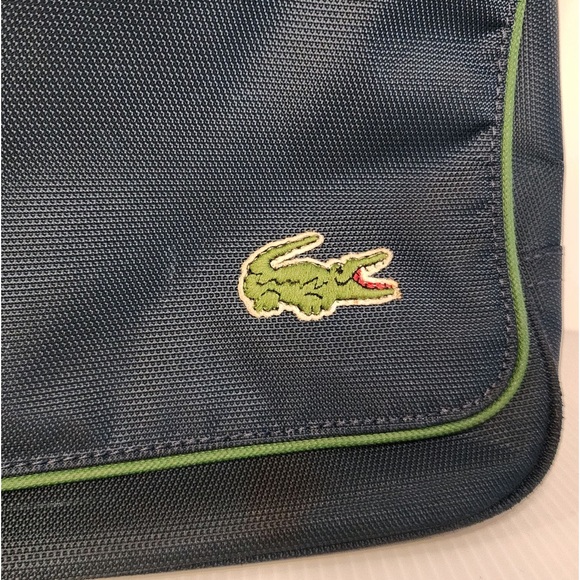 Vintage Lacoste Izod Retro Messenger Laptop Shoulder Bag Satchel Nylon - Picture 6 of 16